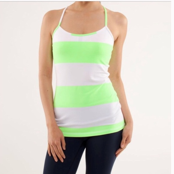 Lululemon power Y tank lime green - Picture 3 of 7